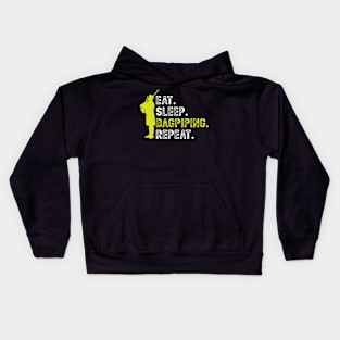 Eat. Sleep. Bagpiping. Repeat. - Bagpiper Kids Hoodie